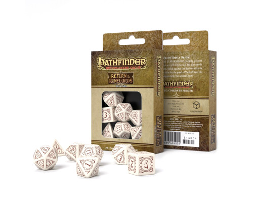 Набор кубиков Pathfinder Return  of the Runelords Dice Set, 7 шт, бело-коричневый