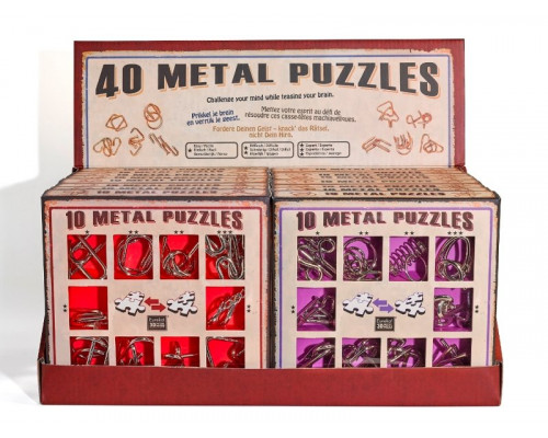 Набор из 10 металлических головоломок (зеленый) / 10 Metal Puzzles green set