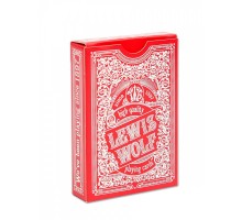 Игральные карты серия "Lewis & Wolf" red 54 шт/колода  (poker size index jumbo, 63*88 мм)