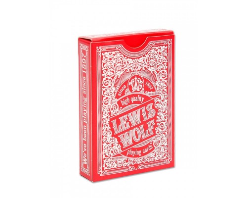 Игральные карты серия Lewis & Wolf red 54 шт/колода  (poker size index jumbo, 63*88 мм)