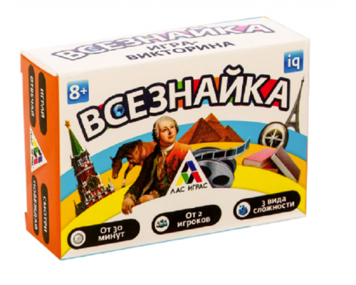 Обучающая игра-викторина «Всезнайка», 90 карточек