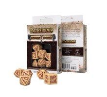 Набор кубиков "Pathfinder Second Edition Dice Set", 7 шт, бежево-бордовый