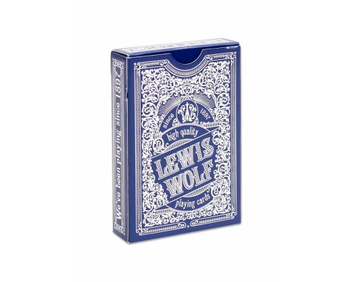 Игральные карты серия Lewis & Wolf blue 54 шт/колода (bridge size index standard, 57*88 мм)