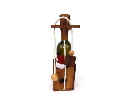 Головоломка на бутылку Wine Bottle (Thai wood)