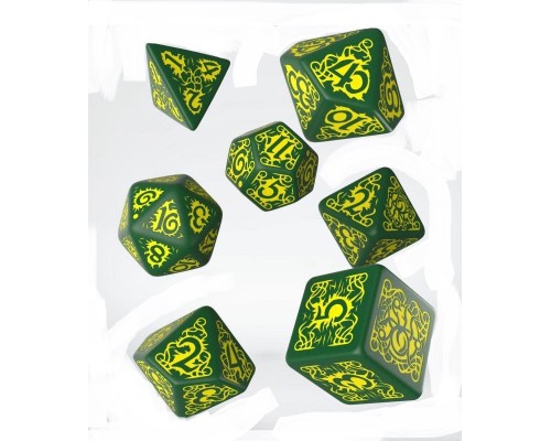 Набор кубиков Pathfinder Strange Dice set 7 шт., зелено-желтый