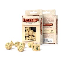 Набор кубиков "Pathfinder Playtest Dice set", 7 шт, бежево-зеленый