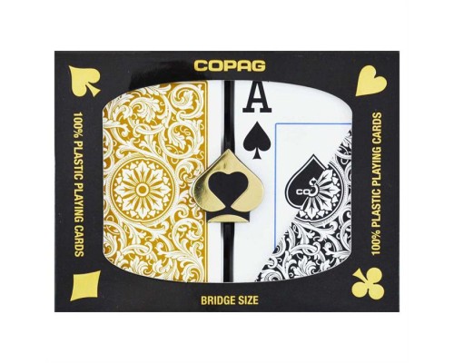 Карты Copag Poker Size Jumbo 1546 Double Deck (Black, Gold)