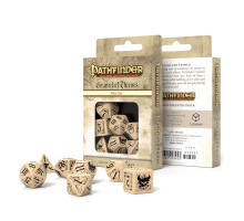 Набор кубиков "Pathfinder Council of Thieves dice set", 7 шт, бежево-черный