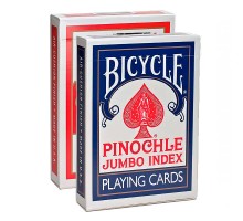 Карты "Bicycle Pinochle Jumbo Index Red/Blue"