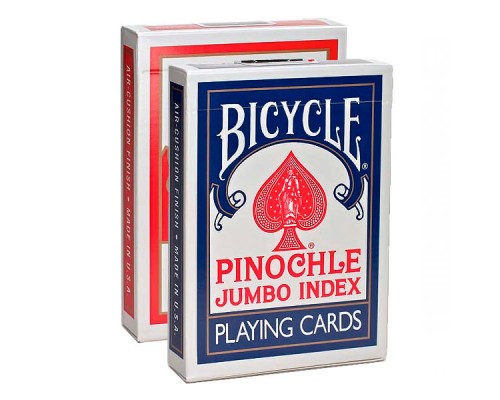 Карты Bicycle Pinochle Jumbo Index Red/Blue