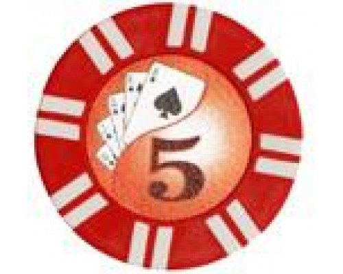 Фишки для игры в покер Royal Flush с номиналом 5 (25 шт), Partida