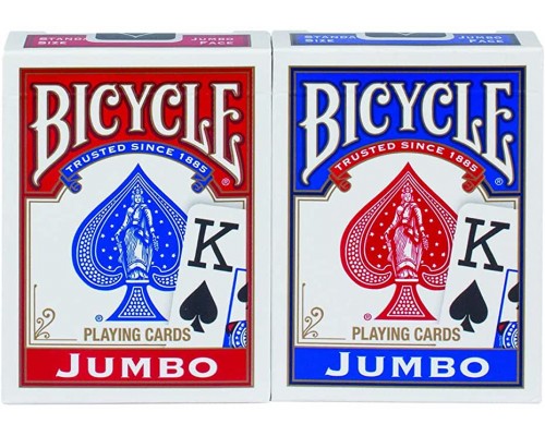 Карты Bicycle Rider Back Jumbo Index 2-pack red/blue