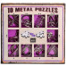 Набор из 10 металлических головоломок (фиолетовый) / 10 Metal Puzzles purple set