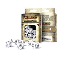 Набор кубиков "Pathfinder Shattered Star Dice Set, 7 шт, бело-черный