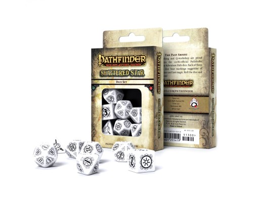 Набор кубиков Pathfinder Shattered Star Dice Set, 7 шт, бело-черный