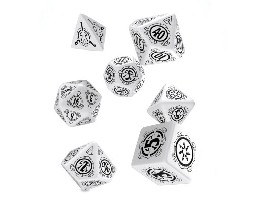 Набор кубиков Pathfinder Shattered Star Dice Set, 7 шт, бело-черный