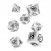 Набор кубиков Pathfinder Shattered Star Dice Set, 7 шт, бело-черный