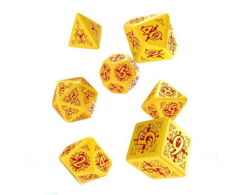 Набор кубиков Pathfinder Legacy of Fire Dice Set, 7 шт, желто-красный