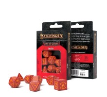 Набор кубиков "Pathfinder Dice: Age of Ashes",7 шт, красно-оранжевый