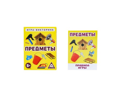 Игра-викторина «Предметы» 5+, 50 карточек