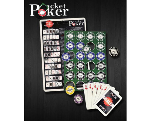 Походный набор для покера Pocket Poker на 120 фишек, Partida