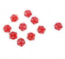 Кость игральная "Простая", D20, 16мм, красный