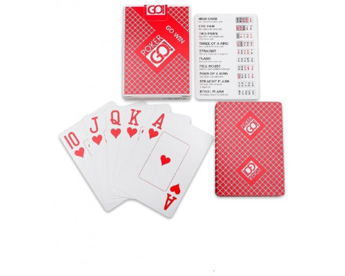 Игральные карты серия PokerGo red  54 шт/колода (poker size index jumbo, 63*88 мм)